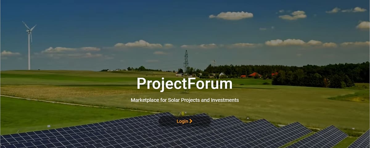 Homepage of online marketplace ProjectForum